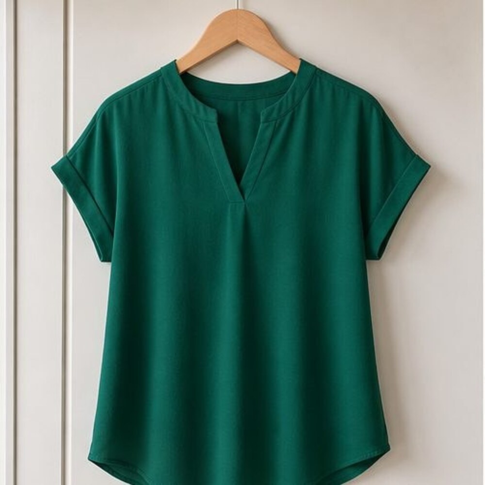 Emerald Peplum Top